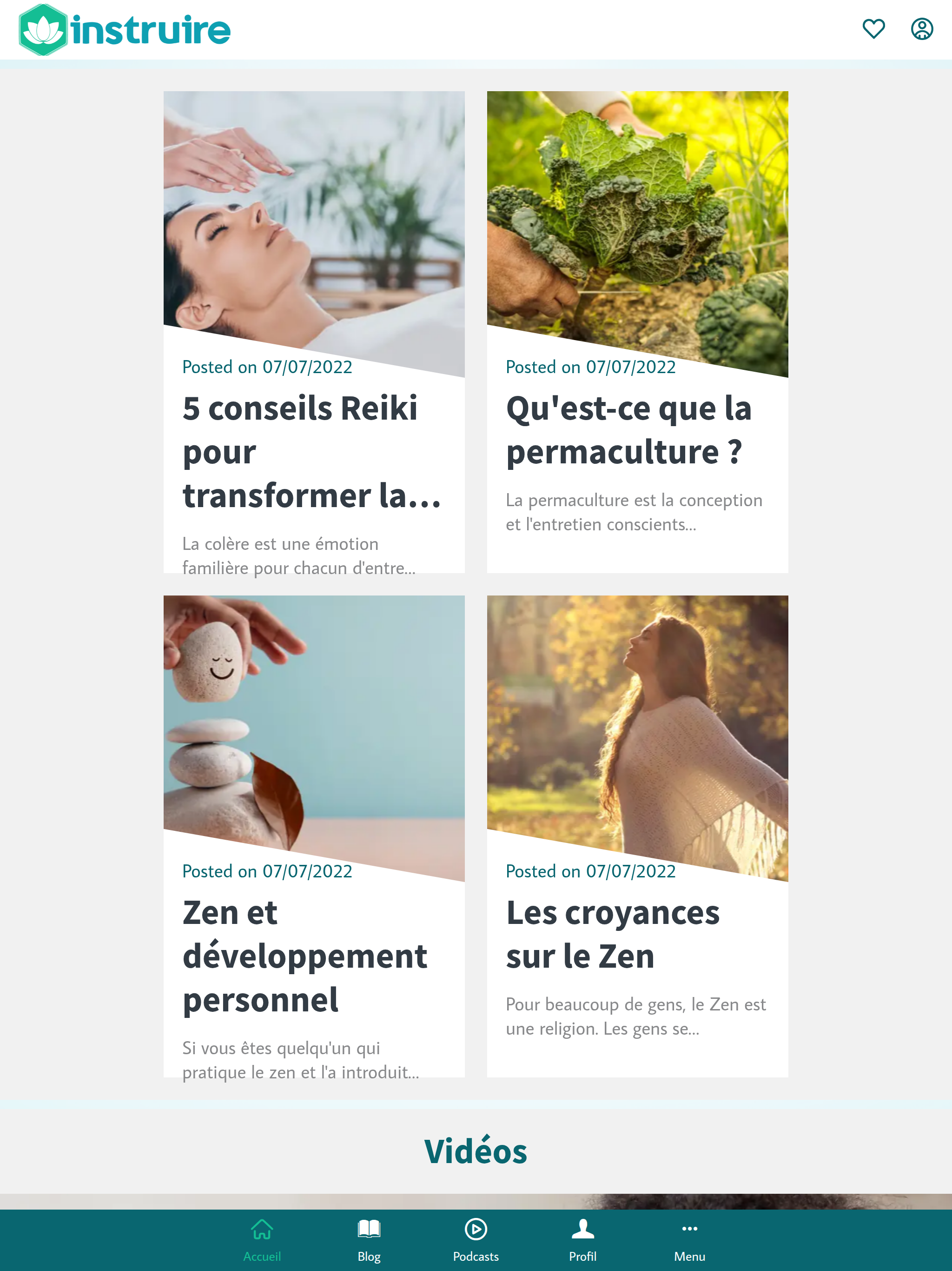Instruire homepage screenshot