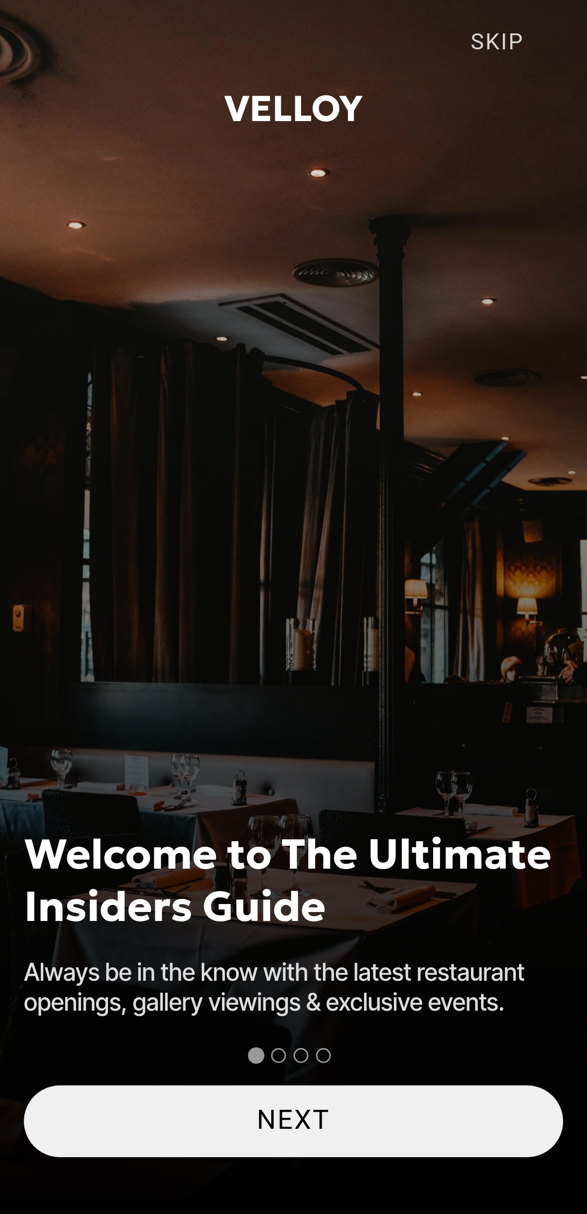 Velloy homepage screenshot